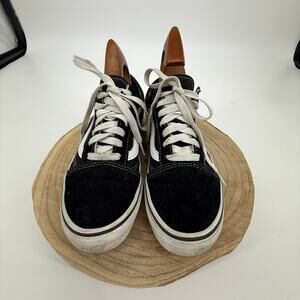 Vans Black Retro Low Top W SZ 6 Sneaker Shoes Skater Punk Suede Canvas